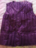 典都歐尚中老年羽絨服馬甲女背心白鴨絨秋冬厚款媽媽羽絨內膽女裝 紫色 3XL /180尺碼偏小一碼 曬單實(shí)拍圖