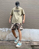 WASSUP HERMU官方男裝潮牌聯(lián)名沙灘短褲男士夏季休閑滿印五分褲夏威夷花褲衩 綠色 XL（推薦150-175斤） 曬單實(shí)拍圖