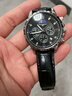 瑞之緣瑞士男士手表自動(dòng)機械機芯四眼六針多功能星空月相防水夜光送男友 【石英機芯】黑殼黑圈皮帶 曬單實(shí)拍圖