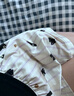 ubras25年新品睡衣涼感女流光出游情侶家居服7A抗菌緞面帶胸墊男 帶杯短袖短褲女-蜜罐熊熊（黃） M 曬單實拍圖