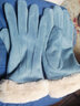 浩冠 手套女冬季韓版加絨加厚保暖開(kāi)車(chē)秋冬天騎行防風(fēng)防寒觸屏麂皮絨手套 灰藍色 均碼 曬單實(shí)拍圖