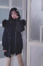 妍莉芬棉服女中長(cháng)款冬季新款女裝韓版寬松學(xué)生加厚棉衣女大毛領(lǐng)棉襖外套 黑色 XS 曬單實(shí)拍圖