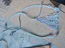 婉陶蝴蝶結女后背交叉肩帶內衣文胸隱身肩帶防滑扣色可選內衣美背肩帶 帶鉆蝴蝶-藍色 曬單實(shí)拍圖