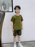 G.duck小黃鴨兒童迷彩服夏裝套裝小學生六一表演服夏令營軍訓服裝幼兒園 男款迷彩兩件套 100 曬單實拍圖