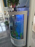 喜灝生態(tài)歐式半圓型魚(yú)缸水族箱玻璃圓柱靠墻中型客廳隔斷屏風(fēng)創(chuàng  )意魚(yú)缸 82x50x138-連體一鍵下水開(kāi)門(mén)款 曬單實(shí)拍圖