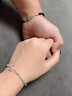 mini&yaya情侶銀手鏈一對(duì)手繩男女手繩生日七夕情人節(jié)禮物送女友老婆實(shí)用 與你相伴情侶手鏈 曬單實(shí)拍圖