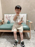 羅蒙小熊襯衫套裝痞帥男童裝套裝夏季新款兒童短袖襯衫夏裝小童 杏色 100 曬單實(shí)拍圖