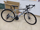 EG7公路自行車(chē)成人變速越野賽車(chē)實(shí)心胎彎把死飛肌肉超輕碟剎單車(chē)男女 頂配24速-鈦銀色 曬單實(shí)拍圖