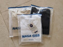 NASA GISS重磅260g纯棉短袖t恤男纯色圆领厚实不透纯白打底衫男女体恤上衣 奶白色 M体重110-130斤 实拍图