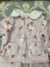 戴維貝拉（DAVE＆BELLA）保暖兒童睡衣兩件套女寶寶衣服冬季加厚秋冬幼兒服裝女童家居服 草莓印花 90 cm（建議身高80-90cm） 曬單實拍圖