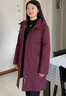 恒源祥媽l媽裝活里活面羽絨服女中長(cháng)款冬季新款時(shí)尚中年人外套可拆內膽 酒紅色 2XL【禮盒包裝】 曬單實(shí)拍圖