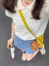 韓璐嬌（hanlujiao）連衣裙女裝夏季2024新款搭配一整套奶系穿搭氣質顯瘦牛仔裙子夏天 套裝 M【建議95-108斤】 曬單實拍圖