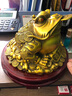 漢京銅金蟾擺件辦公室桌面擺設公司店鋪喬遷開(kāi)業(yè)禮物家居客廳工藝品 黃銅色中號長(cháng)19寬19高12厘米 曬單實(shí)拍圖