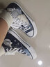 回力高幫帆布鞋男鞋爆改國潮動(dòng)漫涂鴉運動(dòng)休閑鞋子男潮流情侶透氣板鞋 藍花布 36 曬單實(shí)拍圖