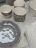 康陌（KANGMO）碗碟套裝北歐輕奢陶瓷釉下彩餐具高級(jí)感描金喬遷碗盤(pán)筷餐具 12人食58件套配湯煲【禮盒裝】 曬單實(shí)拍圖