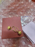 百泰首飾（BATAR JEWELLERY）生日禮物黃金耳飾女5G車花繡球圓圈耳環(huán)足金耳圈送媽媽女友 3.84g 曬單實(shí)拍圖