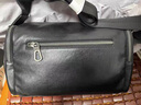ANDSEEYOU品牌 真皮跨肩包男 牛皮單肩斜挎包 休閑郵差包潮 大容量商務(wù)背包 黑色 曬單實(shí)拍圖