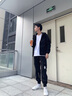 花花公子 夾克男2020秋季新款韓版男士連帽休閑外套青年潮流上衣工裝外衣男生棒球服上衣服男裝 黑色 L 曬單實(shí)拍圖