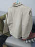 皮爾卡丹（pierre cardin）春秋季翻領(lǐng)男士薄款外套韓版潮流修身帥氣夾克上衣2023新款茄克衫 卡其色 XL(建議125-135斤) 曬單實(shí)拍圖