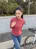 槿城瑜伽服女修身顯瘦拉鏈運動(dòng)外套長(cháng)袖速干緊身衣跑步健身服WT60 玫紅色 XL 曬單實(shí)拍圖