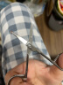 尖工（JIANGONG）男士不锈钢鼻毛修剪器手动圆头剪锋利不伤鼻毛男士专用（加厚款） 实拍图