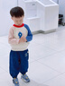 幼歌（YOUGE）嬰幼兒秋季新款活力撞色套頭毛衣童趣多彩親膚保暖長袖 粉藍(lán)袖 110 cm 曬單實(shí)拍圖