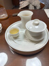 蘇氏陶瓷羊脂玉白瓷茶具套裝三才蓋碗陶瓷儲水茶盤(pán)八功夫茶杯家用客廳禮盒 曬單實(shí)拍圖