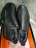 老人頭男士高檔馬丁靴新款冬季加絨保暖真皮套腳軟底耐磨休閑中年爸爸鞋 黑色加絨 41 曬單實(shí)拍圖