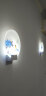 尚旗卧室壁灯床头灯客厅现代简约个性中式可选遥控调光国画走廊过道灯 花开富贵-高25cm 暖光-壁控 实拍图