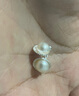 榛橙S999足銀淡水珍珠耳釘女高級感秋冬銀螺絲耳環(huán)小眾足銀貝殼耳飾品 999足銀珍珠貝殼螺絲 曬單實(shí)拍圖