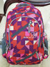 JUST G中學(xué)生書(shū)包男初中生女大容量護脊小學(xué)生書(shū)包韓版雙肩背包 紅紫方格【輕便護脊款】 曬單實(shí)拍圖
