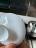 衡儒 白瓷蓋碗茶杯 純手工特大號 甜白瓷茶碗 薄胎防燙手抓家用三才杯 客廳 會(huì )客 辦公功夫茶具套裝 自在蓋碗-素白金線(xiàn) 曬單實(shí)拍圖