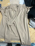 皮爾卡丹（pierre cardin）輕奢紳士商務絲滑高彈抗皺免燙夏季男士高端速干冰絲休閑運動套裝 卡其色 2XL 建議140-160斤 曬單實拍圖