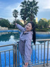 MsShe【半拉鏈連帽工裝衛衣】大碼女裝2025秋裝胖mm寬松外套上衣 冷灰紫色現貨 3XL 曬單實(shí)拍圖
