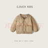 G.DUCK KIDS小黃鴨兒童輕薄羽絨棉服內膽寶寶外套中小童保暖男女童冬校服內搭 卡其色 110 建議身高100cm左右 曬單實拍圖