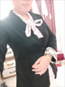 FSHE小西裝外套女短款2025春秋新款 炸街休閑七分袖西服外套女 黑色長(zhǎng)袖 XL _121-132斤 曬單實(shí)拍圖