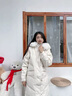 皮爾卡丹（pierre cardin）2024年冬季新款韓版大毛領羽絨服女中長款時尚過膝白鴨絨加厚外套 Y01：白色大毛領 S 曬單實拍圖
