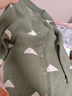 papa爬爬秋冬季新品嬰兒連體衣男女寶寶爬服保暖長(zhǎng)袖哈衣外出 綠色 90cm 曬單實(shí)拍圖
