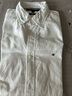 TOMMY HILFIGER【牛津紡】男裝商務(wù)休閑中性簡(jiǎn)約純色修身長(cháng)袖襯衫外套 白色YCD S (推薦：120-130斤) 曬單實(shí)拍圖