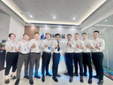CNGAGUOJJ公司烤漆前臺桌接待臺簡約現(xiàn)代迎賓美容院收銀臺吧臺辦公室柜臺  3.0米二鍵盤二抽屜 曬單實拍圖