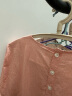 无印良品（MUJI）女式 凉感平纹套头短袖连衣裙女装裙子长裙纯棉BC2JBC4S 橙色条纹 M (160/84A) 晒单实拍图