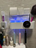 CKPA智能紫外线牙刷消毒烘干器套装免插电卫生间置物架牙刷牙杯收纳架 【三杯白】免插电烘干 实拍图
