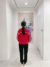 俞兆林（YUZHAOLIN）中年媽媽運(yùn)動(dòng)服套裝春秋2025新款中老年女秋裝外套衛(wèi)衣休閑三件套 2306 紅色【外套+長褲】 XL 【建議110-120斤左右】 曬單實(shí)拍圖