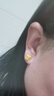 中鑫珠寶黃金耳釘女足金999.9幾何方形耳環(huán)仿鉆工藝時(shí)尚金耳釘金首飾 3.85g 曬單實(shí)拍圖