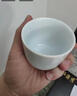 垚典 影青小號茶杯 陶瓷功夫茶具品茗杯 德化白瓷小茶盞主人杯單杯青白瓷喝茶杯子 白瓷影青-紫口直身杯65ml 曬單實(shí)拍圖