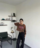 Charlie Luciano標識抽繩衛(wèi)衣秋季新款894199情侶男女同款百搭休閑cl上衣男潮 棕色 L 曬單實拍圖