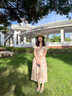 FEISIMI輕奢品牌2025夏季連衣裙女士新款女裝衣服遮肚夏天氣質(zhì)女神范裙子 圖片色 L 曬單實(shí)拍圖