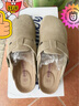 果洛菲（GUOLUOFEI）軟木鞋勃肯鞋情侶時(shí)尚四季男女士拖鞋外穿牛皮包頭鞋 棕色 37  曬單實(shí)拍圖