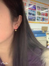 是你（IS YOU）黃金四葉草999足金耳釘女金珠彎鉤耳飾生日情人節(jié)禮物送女友老婆 黃金四葉草耳釘+品牌禮盒 金重約1.7g 曬單實(shí)拍圖