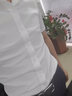 POWO襯衫男士短袖深藍(lán)韓版修身青年商務(wù)休閑男裝夏季襯衣薄款免燙襯衫 米白色 39 碼（適合105-120斤） 曬單實(shí)拍圖
